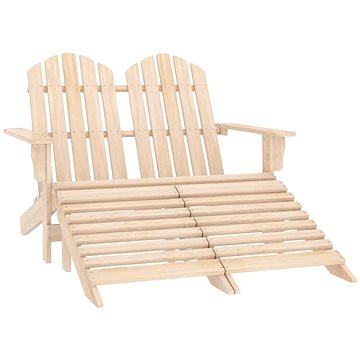 2místná zahradní židle Adirondack s podnožkou jedlové dřevo, 315912 (315912)