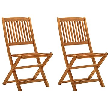 Skládací zahradní židle 2 ks masivní eukalyptové dřevo, 312451 (312451)