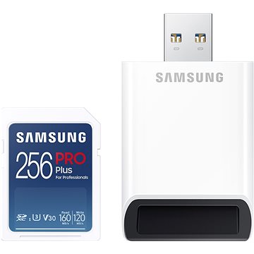 Samsung SDXC 256GB PRO PLUS + USB adaptér (MB-SD256KB/WW)