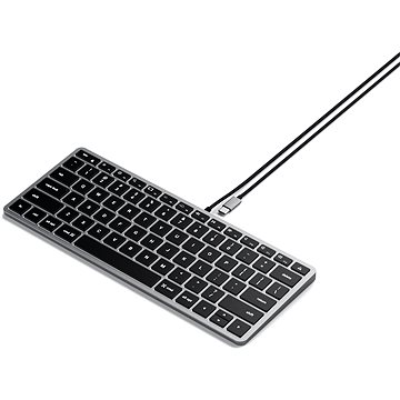 Satechi Slim W1 USB-C BACKLIT Wired Keyboard - Space Grey - US (ST-UCSW1M)