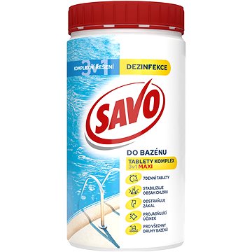 SAVO bazén - Tablety chlorové MAXI KOMPLEX 3v1 1,2kg (8720182369734)