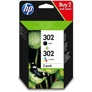 HP X4D37AE č. 302 combo pack černá, barevná (X4D37AE)