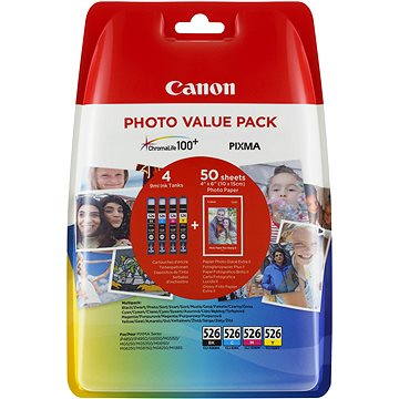 Canon CLI-526 Multipack + fotopapír PP-201 (4540B017)