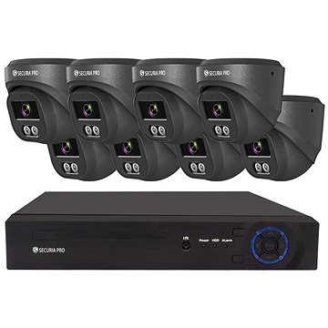 Securia Pro kamerový systém NVR8CHV5S-B DOME smart, černý (02314)