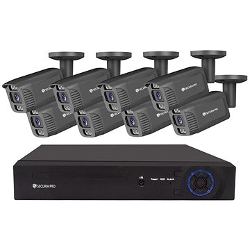 Securia Pro kamerový systém NVR8CHV5S-B smart, černý (02312)