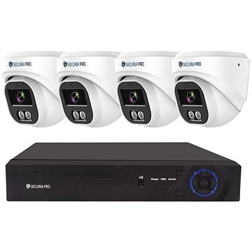 Securia Pro kamerový systém NVR4CHV5S-W DOME smart, bílý,bez disku (02307)