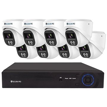 Securia Pro kamerový systém NVR8CHV4S-W DOME smart, bílý (02285)