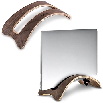 Sortland Dřevěný stojan pro odložení MacBooku - PremiumLine, ořechové dřevo (SL2456O)