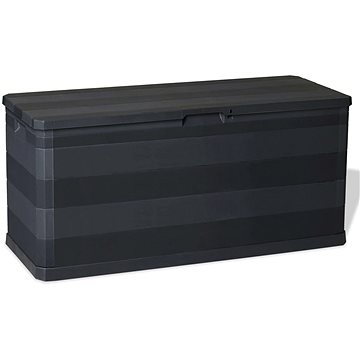 Zahradní úložný box černý 117 x 45 x 56 cm (43708)