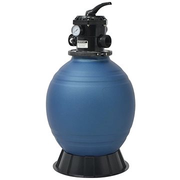 Bazénová písková filtrace s 6polohovým ventilem modrá 460 mm (91169)