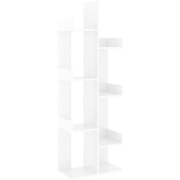 Shumee bílá s vysokým leskem 48×25,5×140 cm dřevotříska, 808915 (808915)