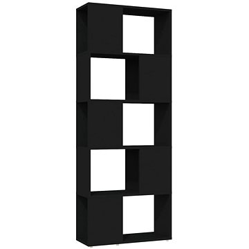 Shumee dělící stěna černá 60×24×155 cm dřevotříska, 809090 (809090)