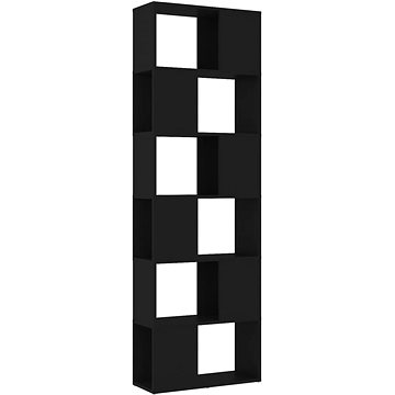 Shumee dělící stěna černá 60×24×186 cm dřevotříska, 809099 (809099)