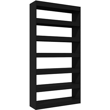 Shumee dělící stěna černá 100×30×198 cm kompozitní dřevo , 811773 (811773)