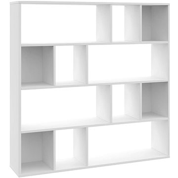 Shumee dělící stěna bílá 110×24×110 cm dřevotříska, 800360 (800360)