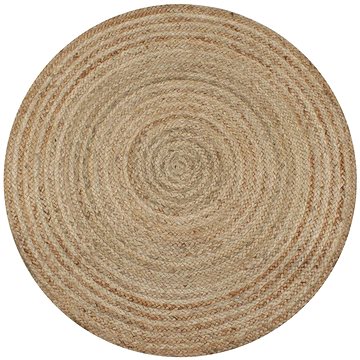 Kusový koberec ze splétané juty 90 cm kulatý (245336)