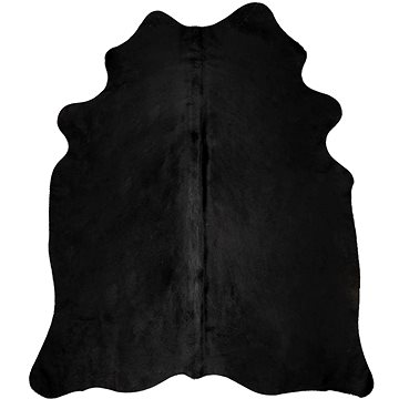Koberec z pravé hovězí kůže černý 150x170 cm (284341)