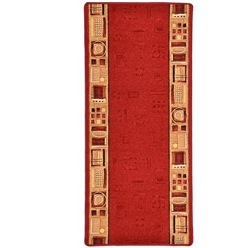 Koberec běhoun gelový podklad červený 67×120 cm (322386)