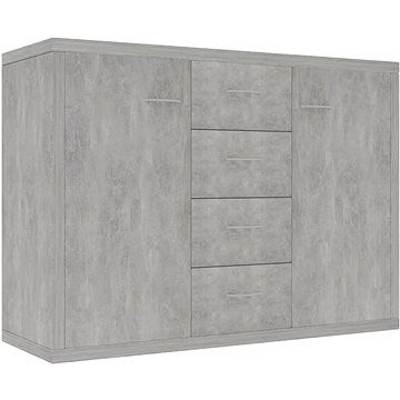 Příborník betonově šedý 88 x 30 x 65 cm dřevotříska (800688)