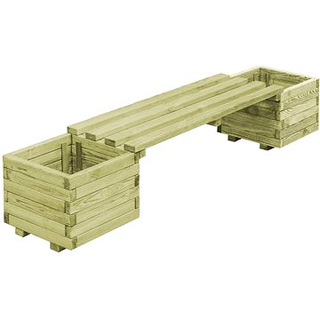 Zahradní lavice s truhlíkem impregnované borové dřevo 196 x 40 x 36 cm (Š x H x V) (44949)