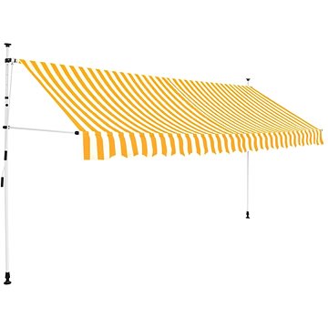 SHUMEE Markýza, žluto-bílé pruhy 400cm (43236)