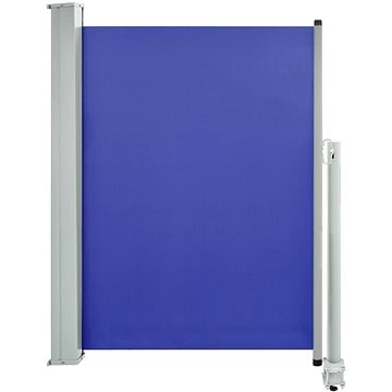Zatahovací boční markýza / zástěna na terasu 100 x 300 cm modrá (48341)