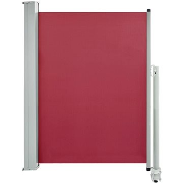 Zatahovací boční markýza / zástěna na terasu 100x300 cm červená (48342)