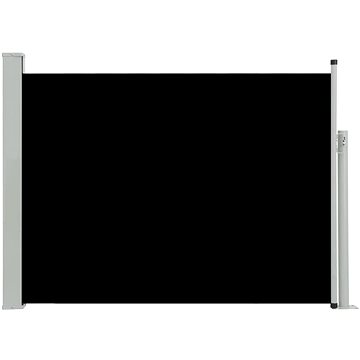 Zatahovací boční markýza/zástěna na terasu 100 x 500 cm černá (48382)