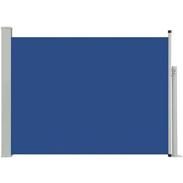 Zatahovací boční markýza/zástěna na terasu 120 x 500 cm modrá (48390)