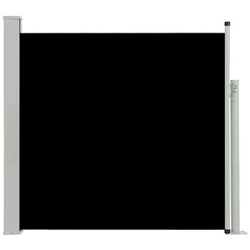 Zatahovací boční markýza/zástěna na terasu 170 x 300 cm černá (48364)