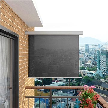 Balkonová zástěna multifunkční 150 x 200 cm šedá (143716)