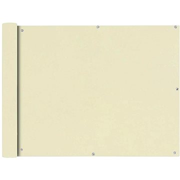 Balkónová zástěna z oxfordské látky 90x400 cm krémová (42338)