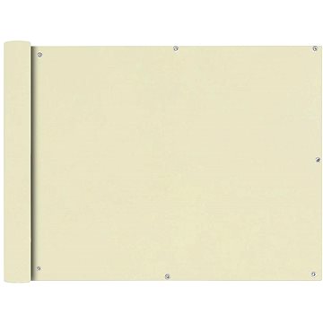 Balkónová zástěna z oxfordské látky 90x600 cm krémová (42339)