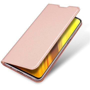 DUX DUCIS Skin Pro knížkové kožené pouzdro na Xiaomi Poco X3 NFC / X3 Pro, růžové (DUX57315)
