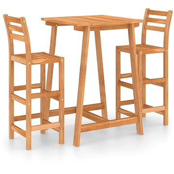 3dílný zahradní barový set masivní akáciové dřevo 3057848