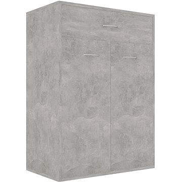Botník betonově šedý 60×35×84 cm dřevotříska (801075)