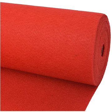Výstavářský koberec hladký 1×24 m červený (30081)