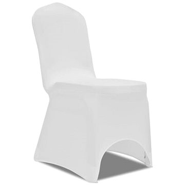 Potahy na židle strečové bílé 12 ks 279090