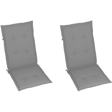 Polstry na zahradní židle 2 ks, šedé, 120x50x3 cm