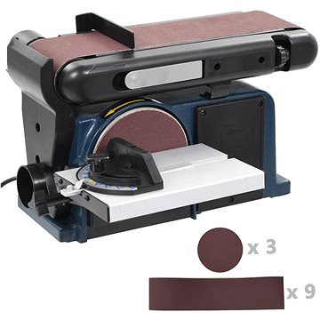 Elektrická pásová a kotoučová bruska 370 W 150 mm