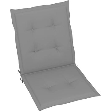 Podušky na zahradní židle 2 ks šedé 100 × 50 × 3 cm