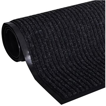 Černá PVC rohožka 90 × 60 cm