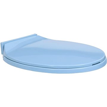 WC sedátko s pomalým sklápěním modré oválné (145822)