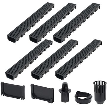 Odtokové kanály 6 ks plast 6 m