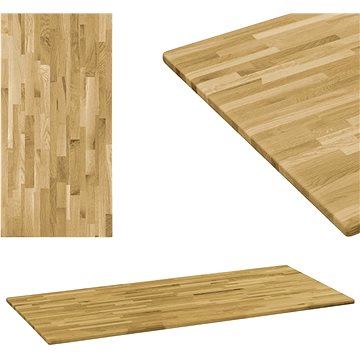 Stolní deska masivní dubové dřevo obdélníková 23 mm 120 × 60 cm (245990)