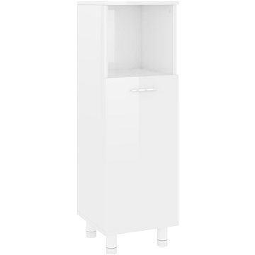 Koupelnová skříňka bílá vysoký lesk 30 × 30 × 95 cm dřevotříska