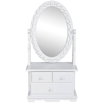 Toaletní stolek s oválným sklopným zrcadlem MDF (60627)