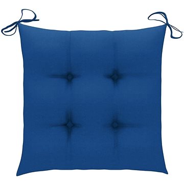 Podušky na židle 2 ks modré 50 x 50 x 7 cm textil (314926)