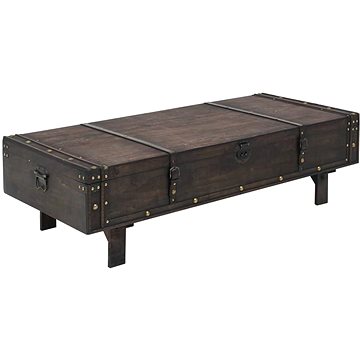Konferenční stolek z masivního dřeva vintage styl 120x55x35 cm (245802)