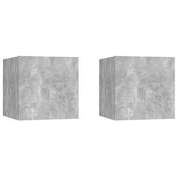 Noční stolky betonově šedé 30,5 × 30 × 30 cm dřevotříska (3079719)
